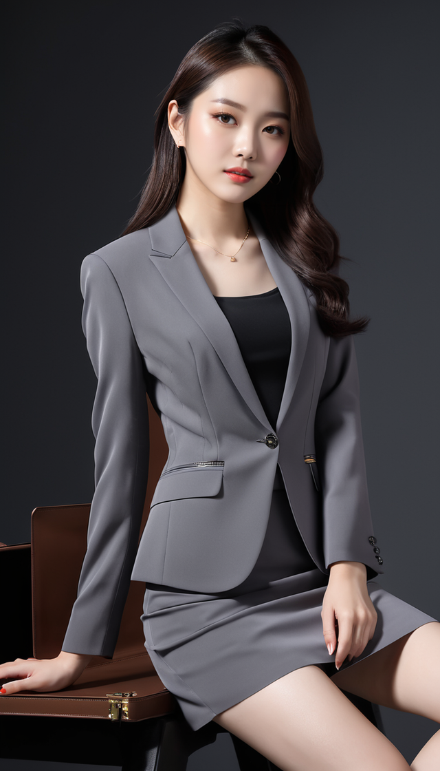 职场精英风采：女性职业西服套装的优雅搭配