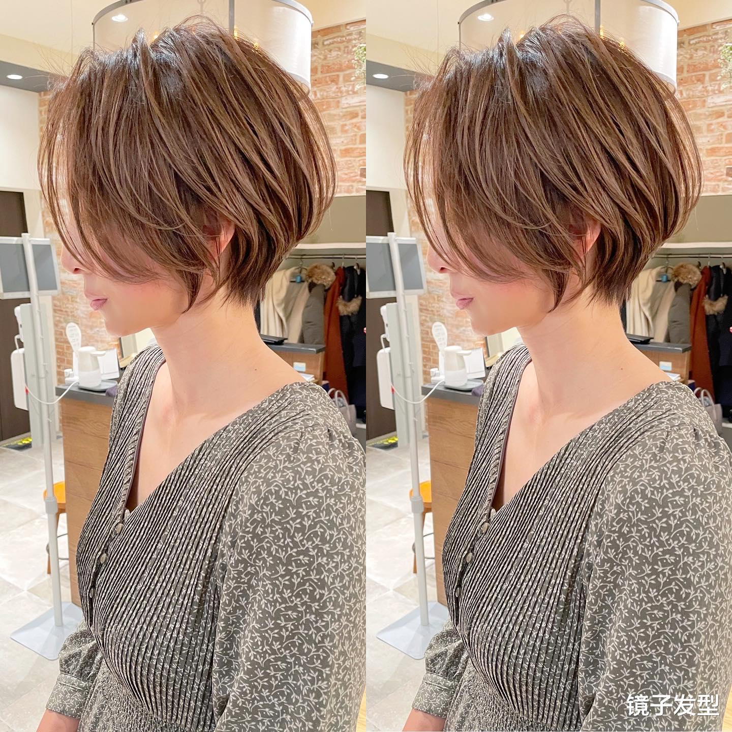 爱短发的女士看过来，动感层次短发来了，瘦脸时尚很有型