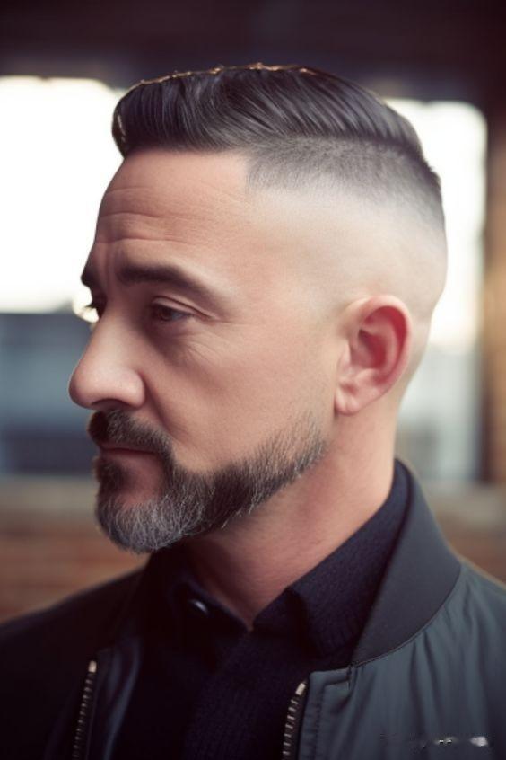 男士露额侧背发型:30岁以上男士的帅气之选