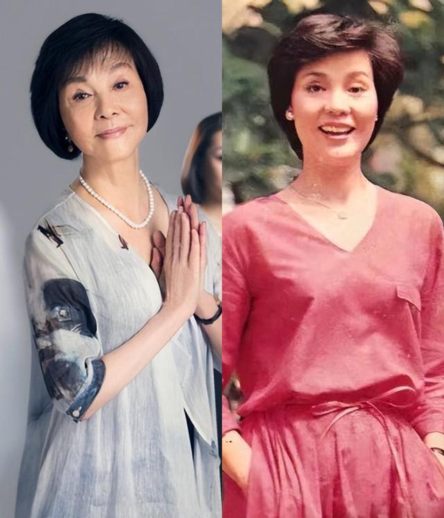 80岁自然老去的归亚蕾，衣着朴素接地气，头发烫卷，到老都优雅