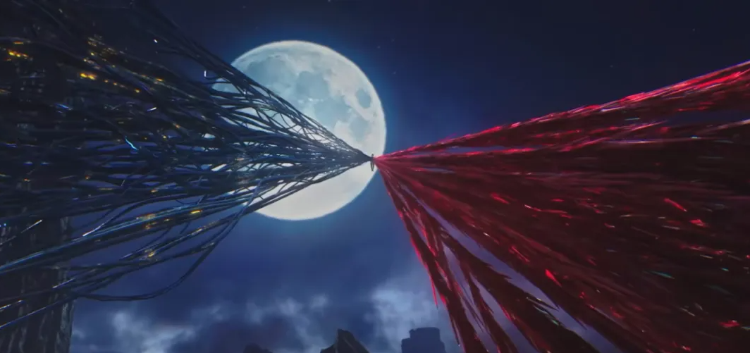 张予曦还原小舞献祭,身穿白纱高跟鞋,在几十秒的高空飞奔