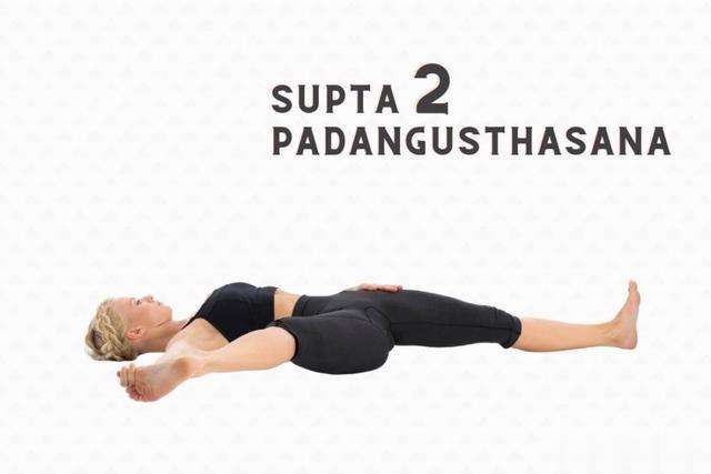 瑜伽变体练习：手拿脚趾的1-2-3最常用的变体 进一步打开髋关节