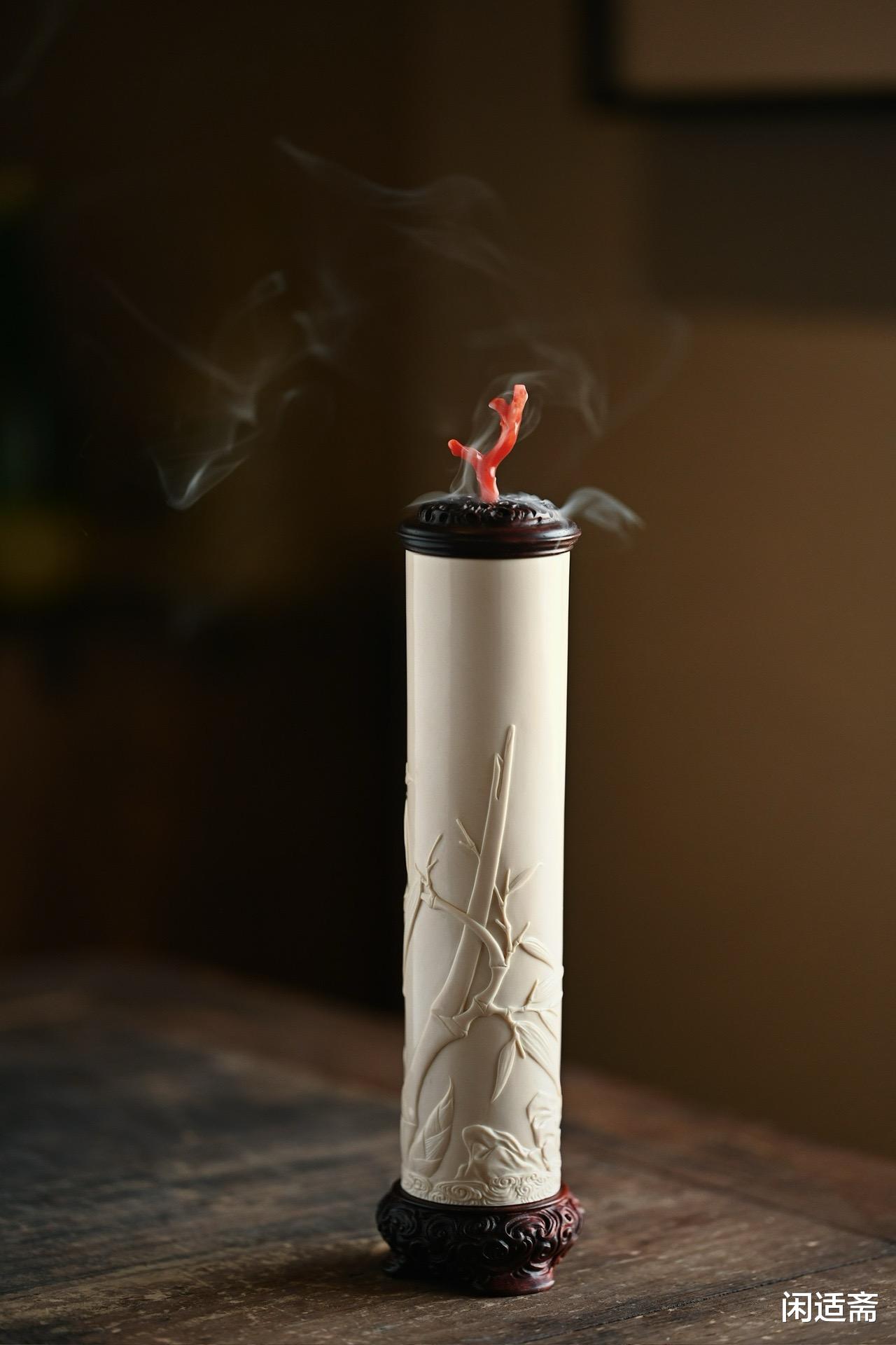 斋室清玩，竹石墨意，文玩香筒