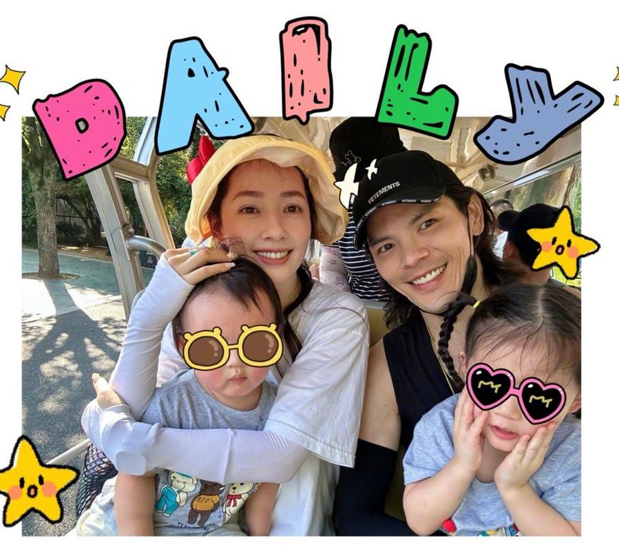向佐儿童节晒全家福：父爱如山，儿女颜值皆承郭碧婷之美