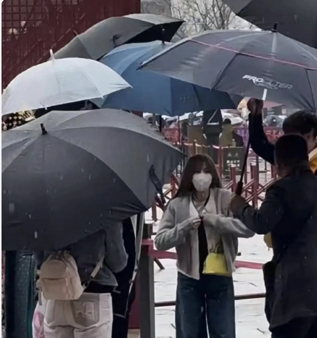41岁王心凌现状：大眼睛下雨天逛故宫，网友争着给她「撑伞」