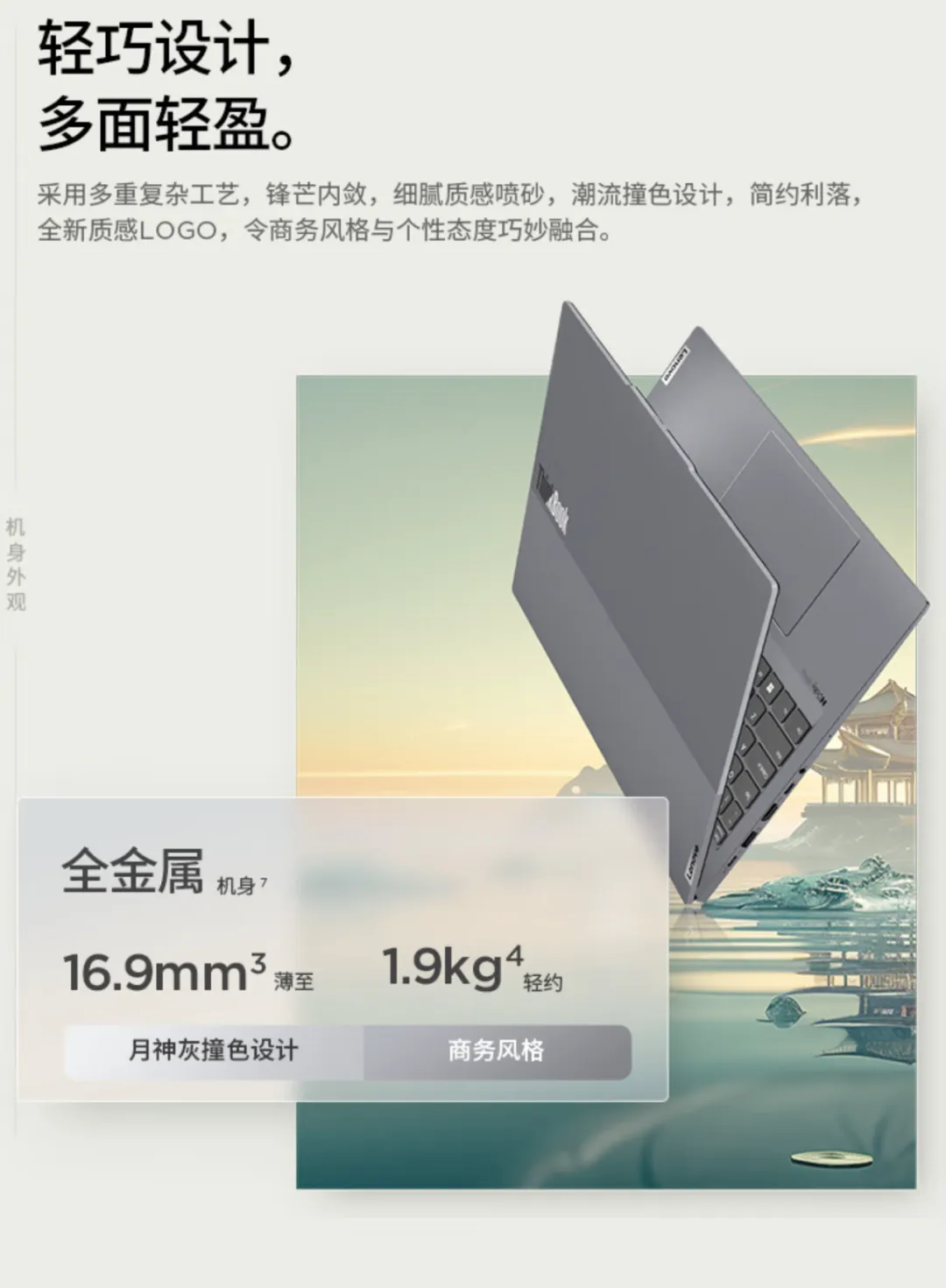 换装锐龙7 8745H处理器 ThinkBook配置更新 5199元起更超值