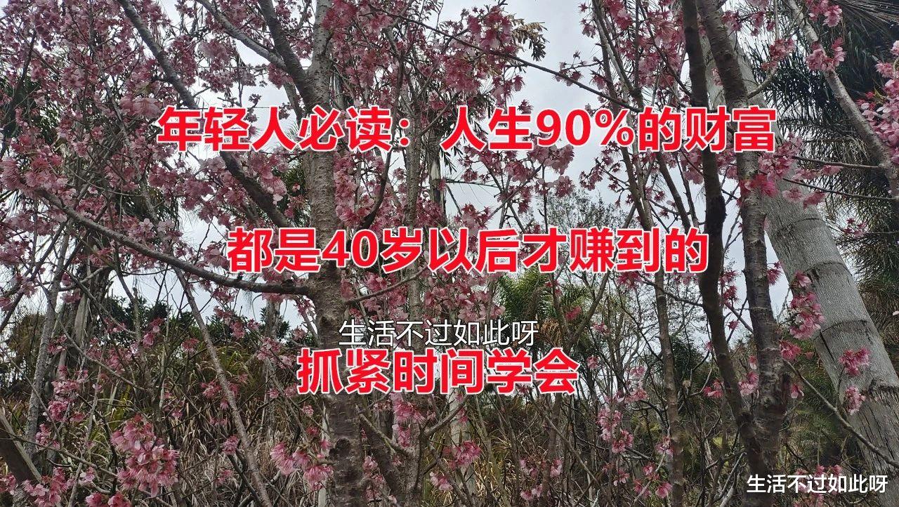 年轻人必读：人生90%的财富都是40岁以后才赚到的，抓紧时间学会