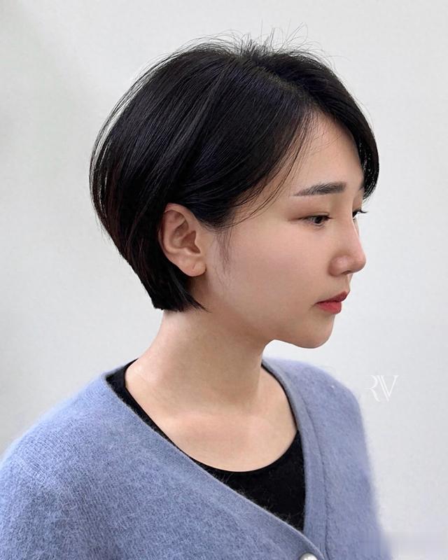 挂耳短发锁骨发型微卷长发,短中长三种发型,让你美出新高度