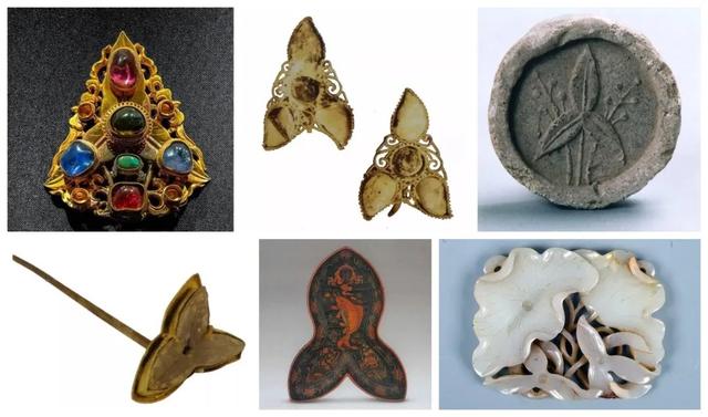 一天一件文物：北宋金包青金石慈姑叶耳环