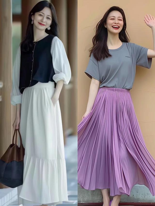 这是我见过最时髦的妈妈，头发微卷、穿衣显贵，40+还有少女范！