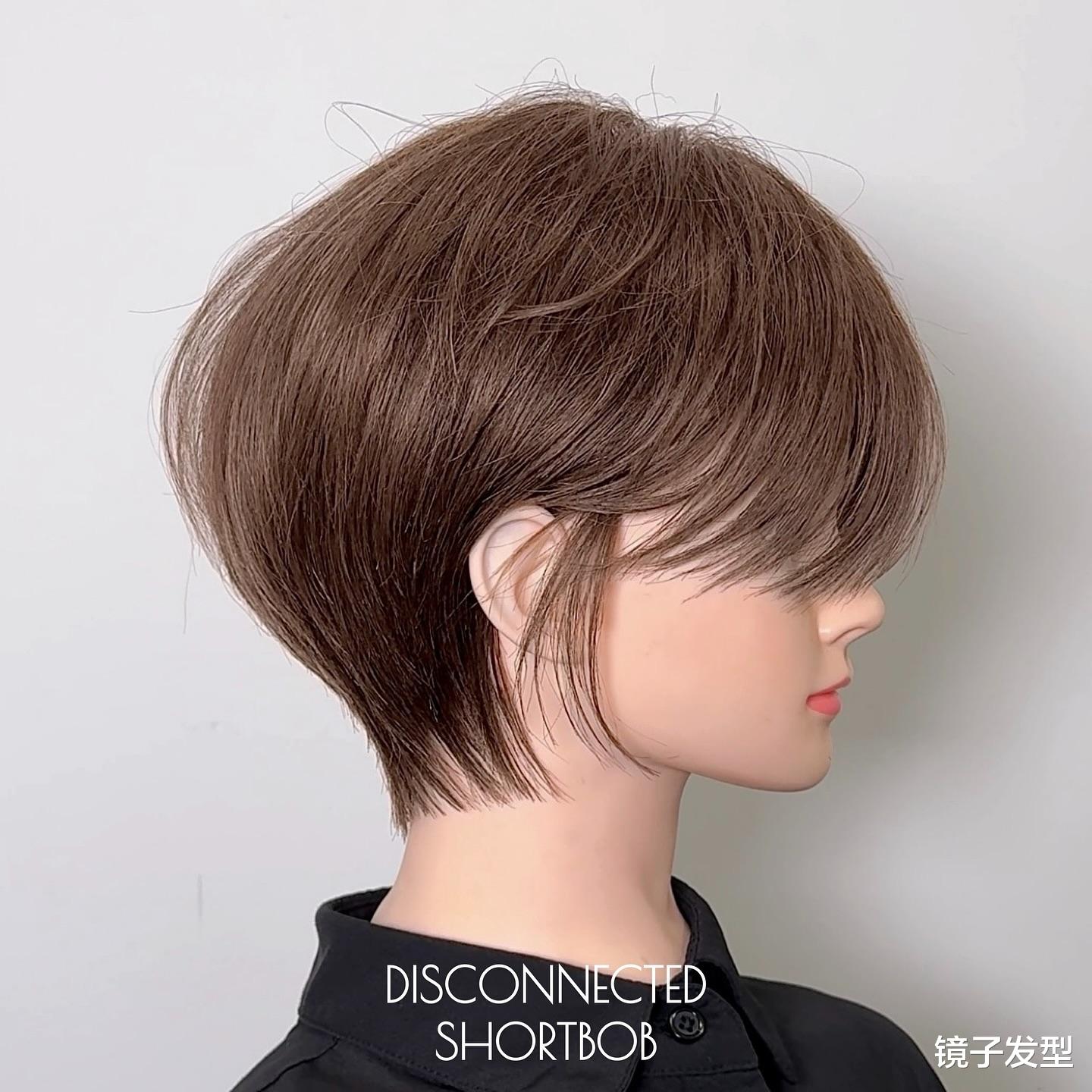 最火立体短发来了，饱满后脑勺可挂耳，很适合头型扁平的女士