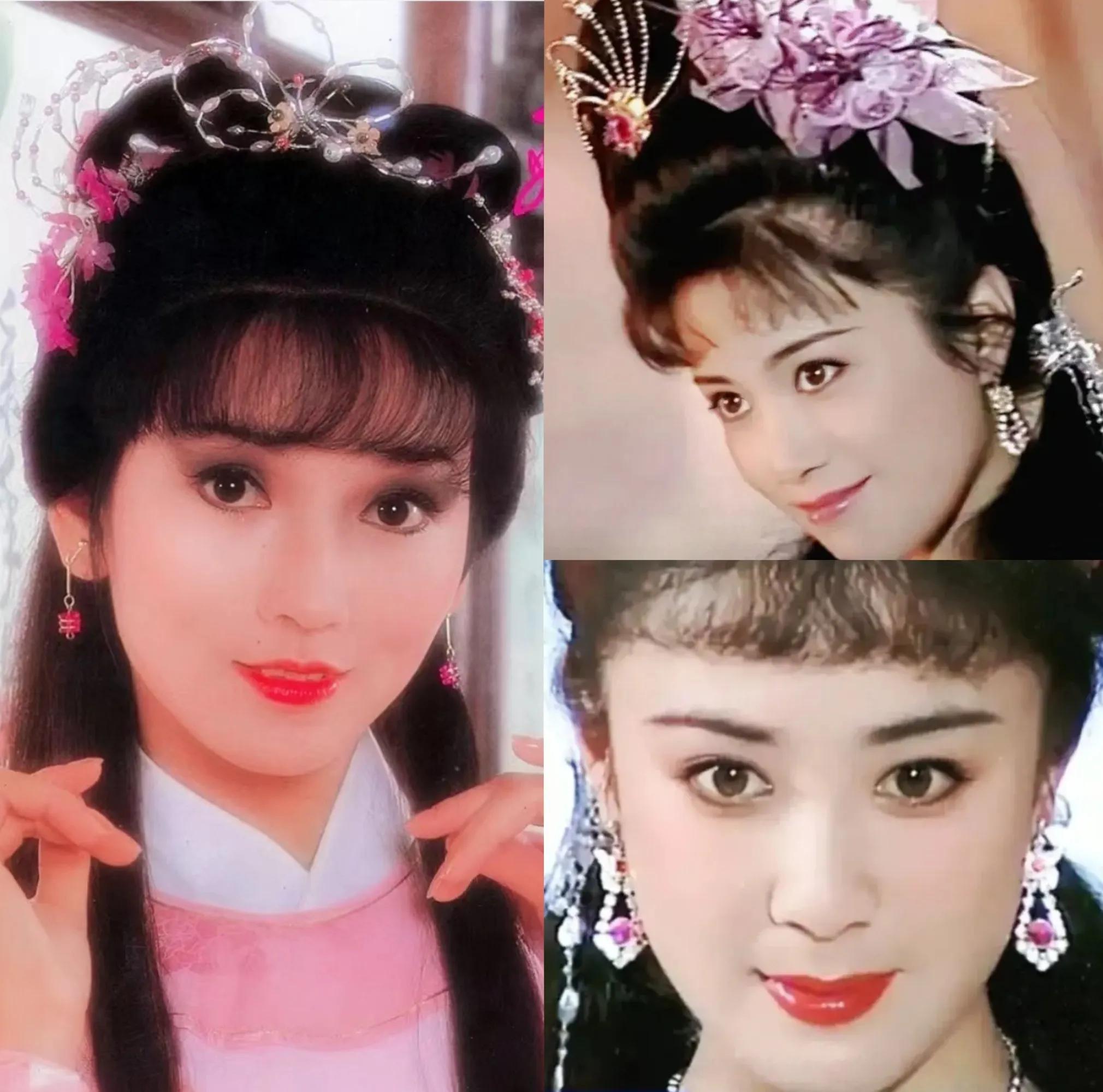 赵雅芝和傅艺伟都很美, 单看古装发型, 还是当年香港的发型师更厉害