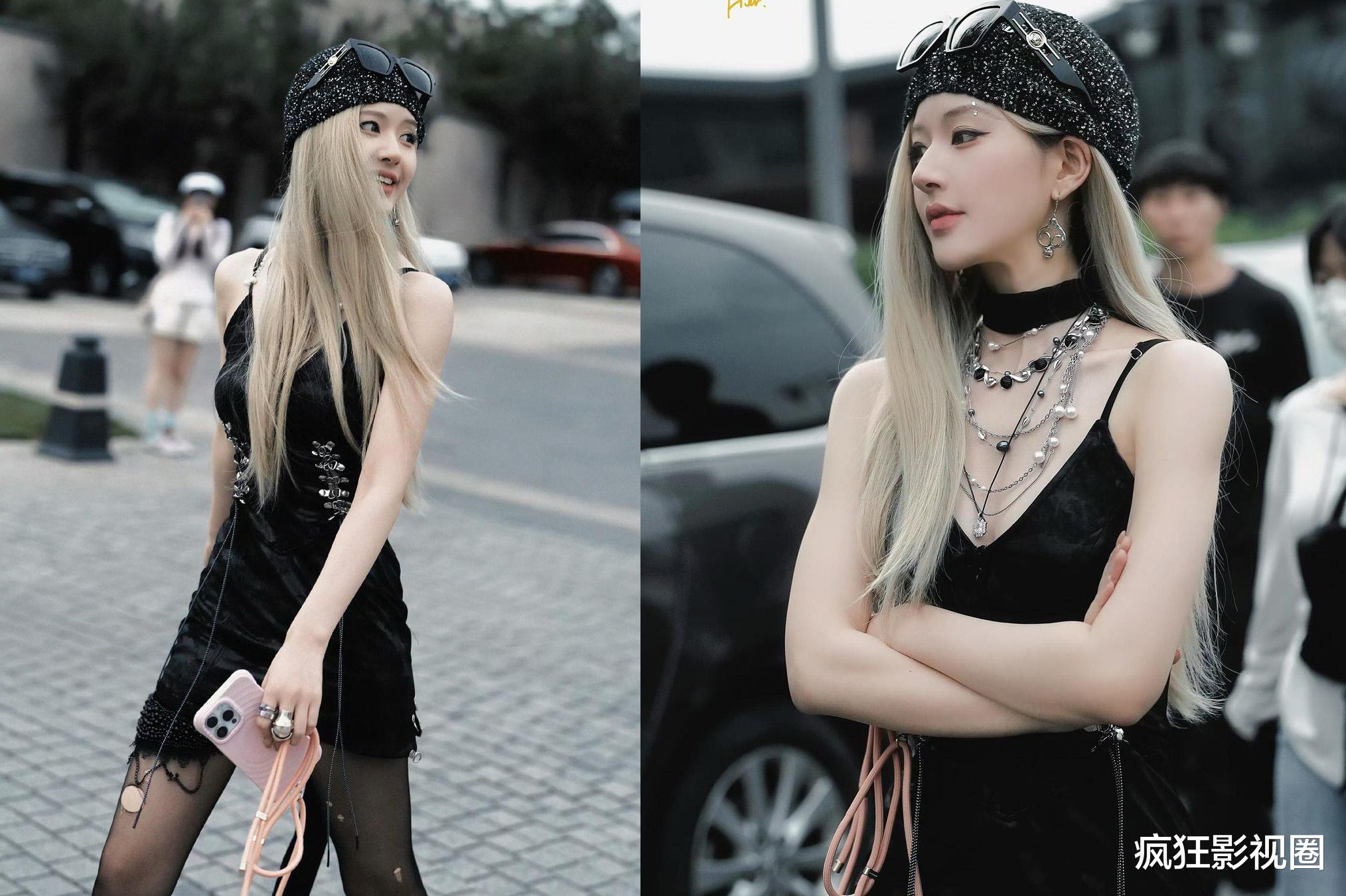 破洞辣妹装,芭比粉极致反差,暴瘦后赵露思变化也太大了吧