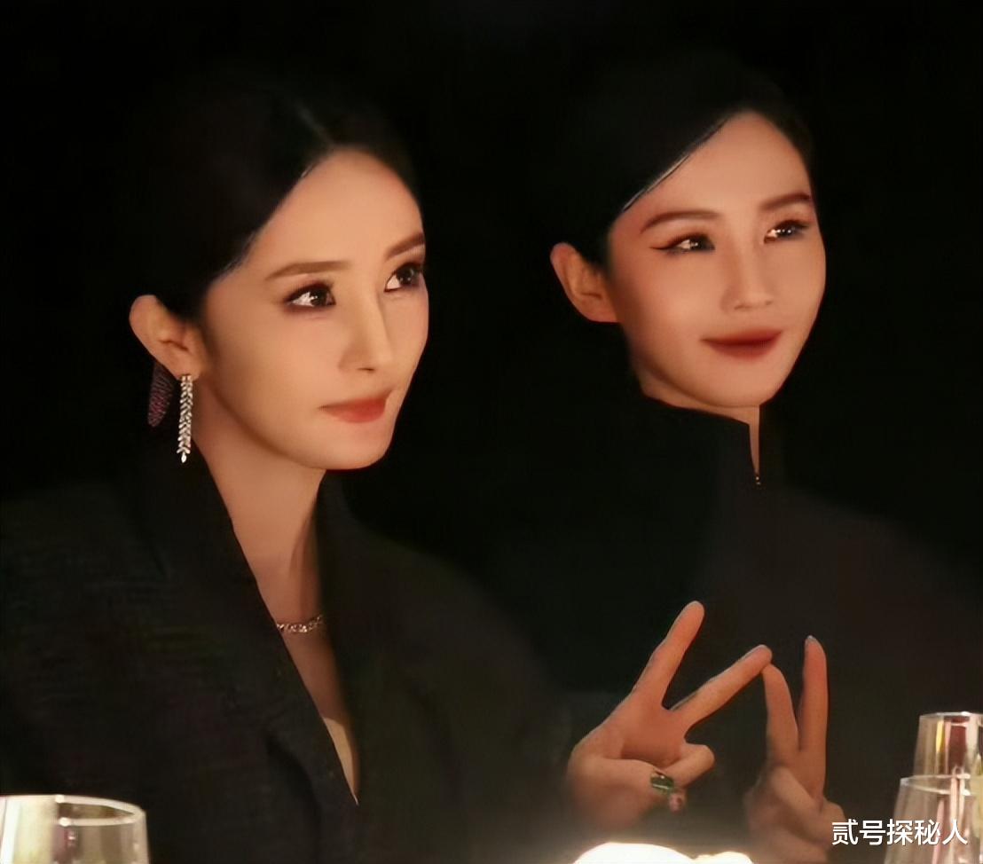 Vogue晚宴，刘诗诗杨幂热聊，完全不敢直视对面压轴刘亦菲