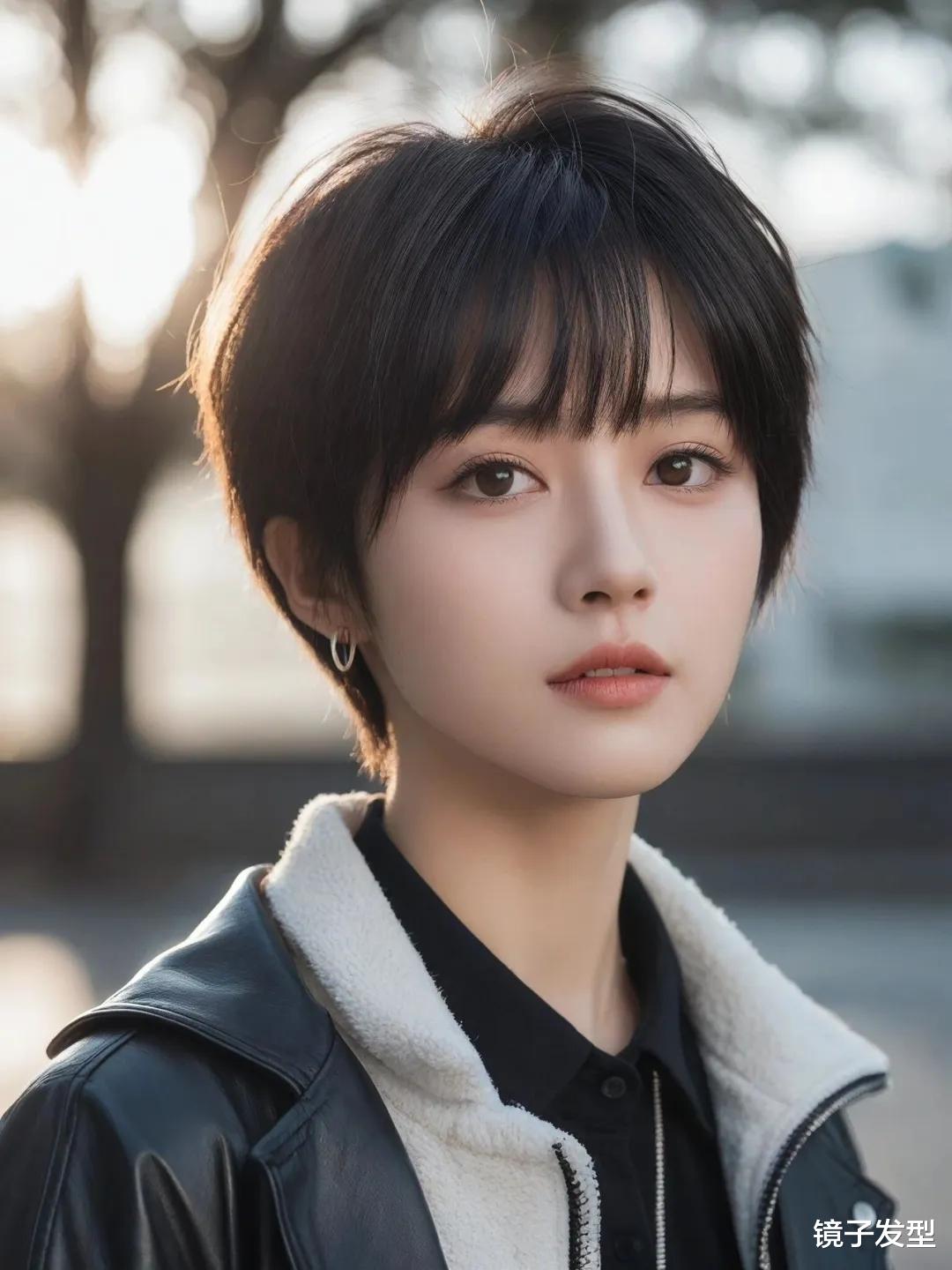 女士短发别乱剪,试试露耳微分短发,时尚又帅气