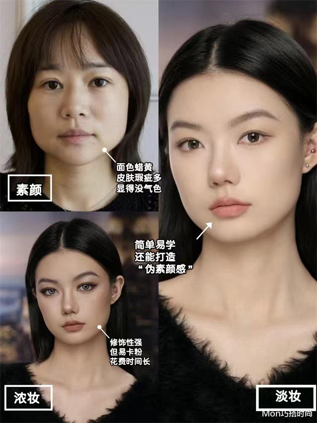 女生不管多懒，出门尽量化淡妆，教你这4个步骤，简单易学还精致