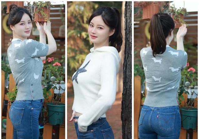 陈艳楠大秀紧身牛仔裤，难怪她当年可以把象牙山搅得天翻地覆