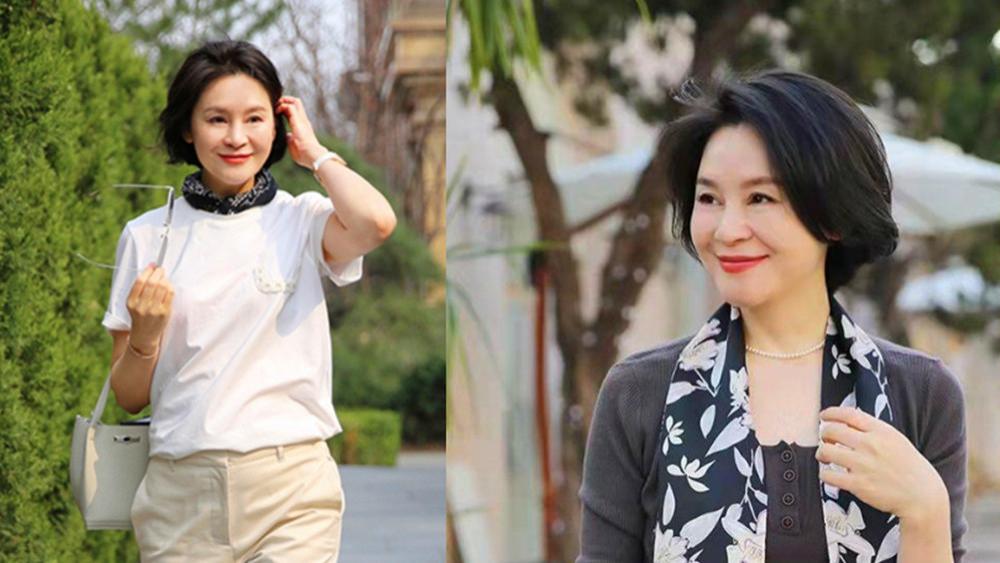看过50+“短发妈妈”的穿搭，才明白：女人直面衰老，比装嫩更高级、耐看！
