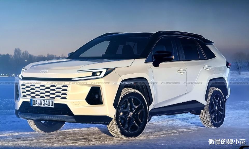 视觉进化！丰田新RAV4官图发布，尺寸加长成定局，新增纯电版