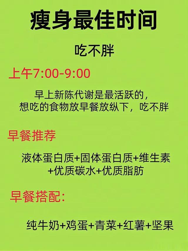 瘦身最佳时间｜每天\uD83D\uDD25瘦身的最佳时间\uD83D\uDD25吃不胖?