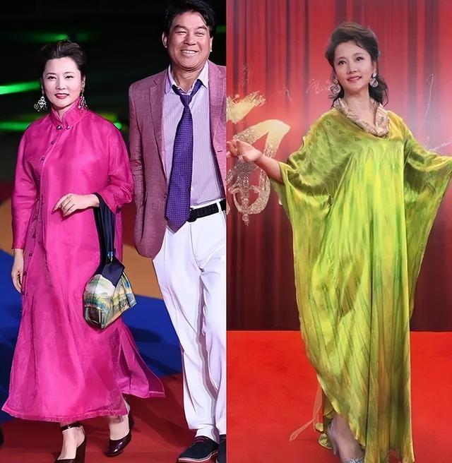 61岁何赛飞才是真时髦:衣穿花、发烫卷,身材发福气质也高级