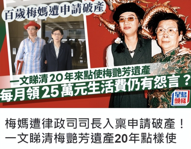 梅艳芳遗产已所剩无几,100岁梅妈一年要花270万,近日被申请破产