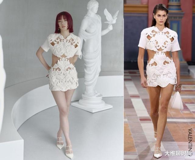 今年镂空有多火,看佟丽娅一条白色镂空裙,才知道适当的露肤更美