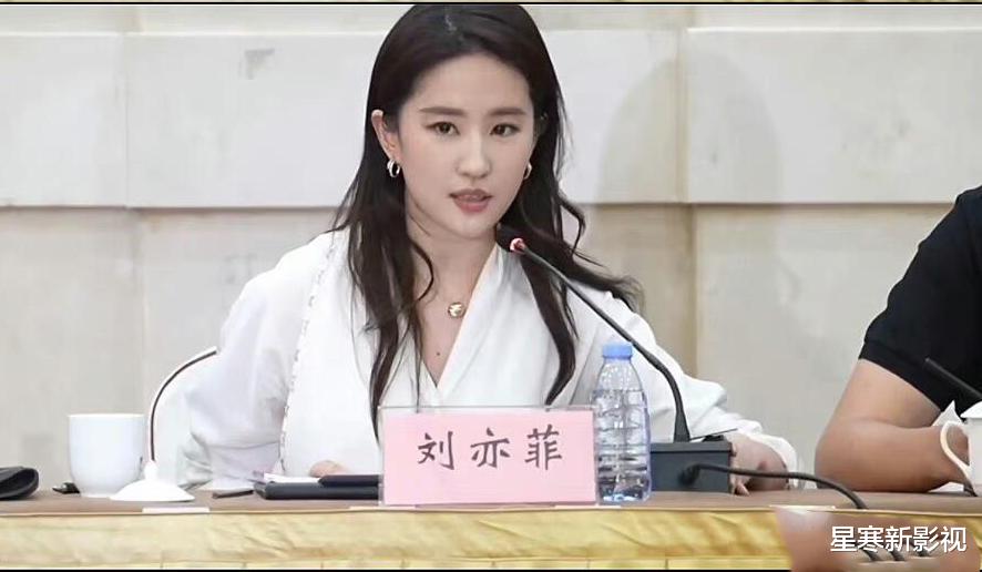 刘亦菲参加座谈会,穿白色衬衫很仙,比她颜值更出圈的是她的通透