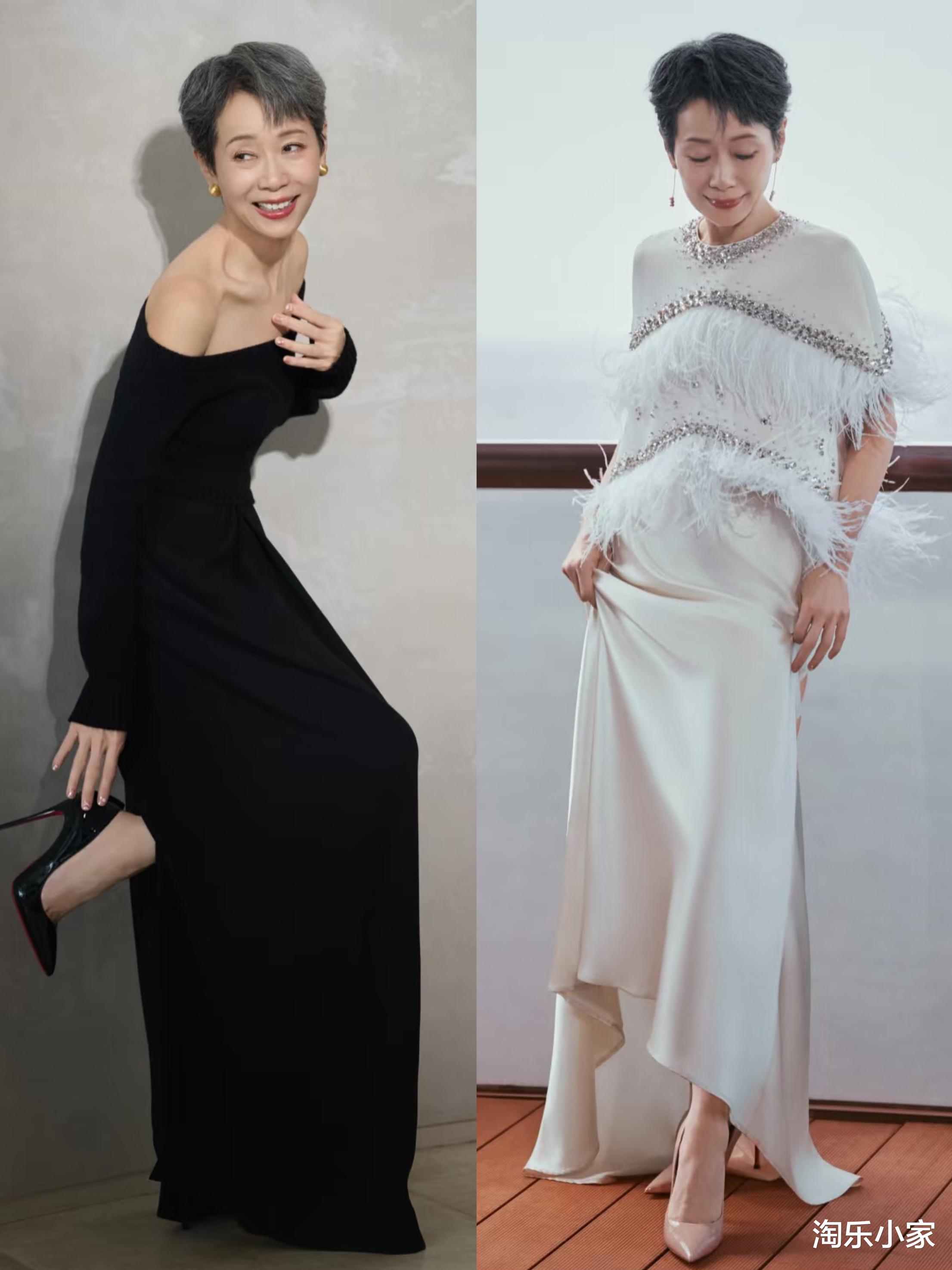 从叶童穿搭看时尚真谛:白发、纯色、配饰,你敢学吗?