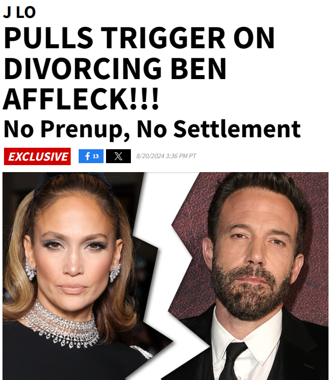 詹妮弗·洛佩兹申请离婚,不要大本支付抚养费,两人未签婚前协议