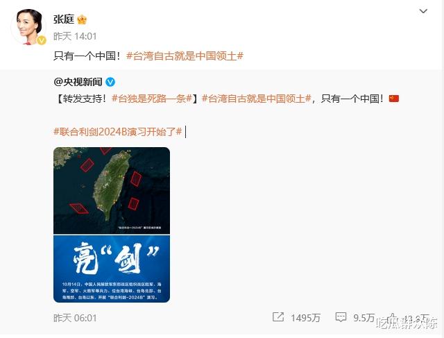 张庭的爱国表态：明星示范与正能量传播