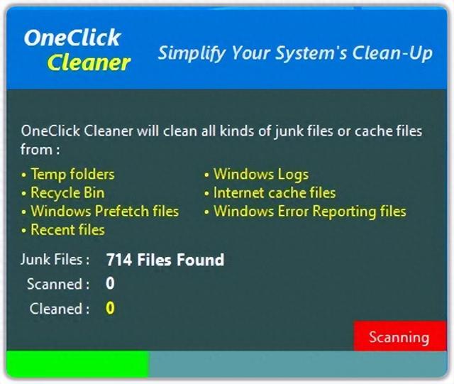 OneClick Cleaner 1.0 是一款用于清理电脑的应用程序