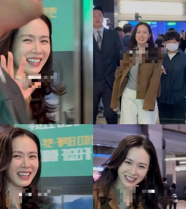 孙艺珍出席试映会,美拉德穿搭休闲舒适,神态被说玄彬化有夫妻相