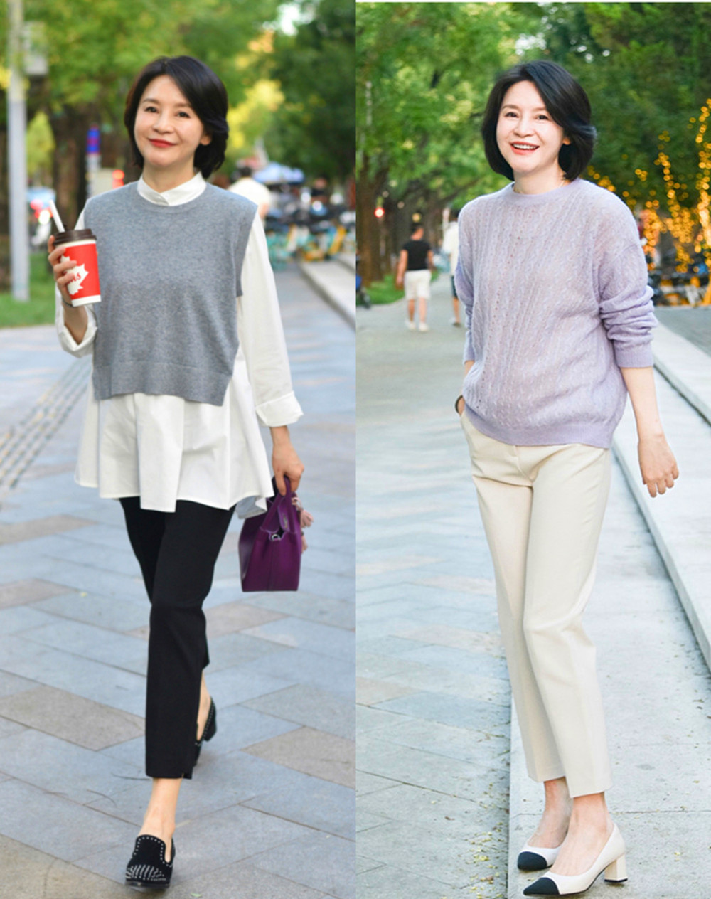 看过50+“短发妈妈”的穿搭,才明白:女人直面衰老,比装嫩更高级、耐看!