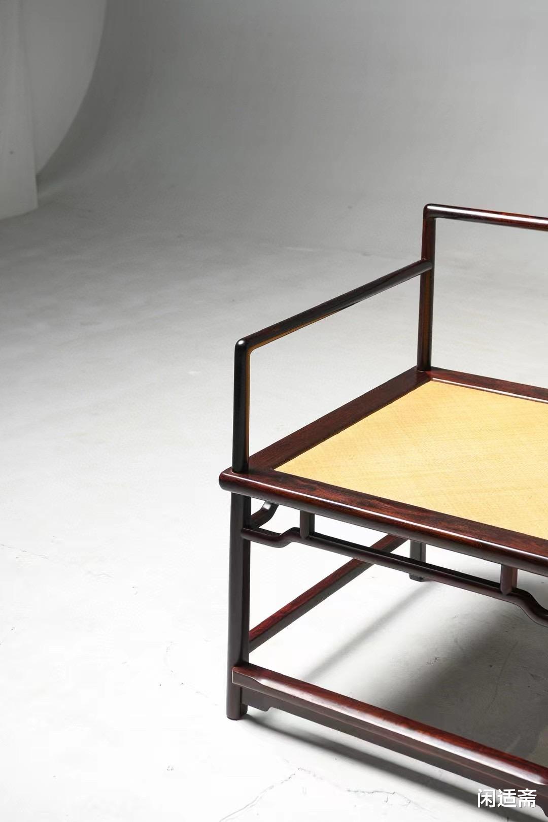 清隽明朗，小叶紫檀，静坐禅椅