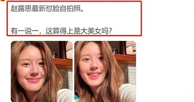 赵露思最新怼脸自拍照：皮肤泛油光，法令纹严重，像极了张大大！