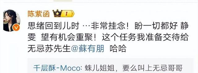 贾静雯回应缺席演唱会致谢陈紫函将她带入现场苏有朋兑现承诺