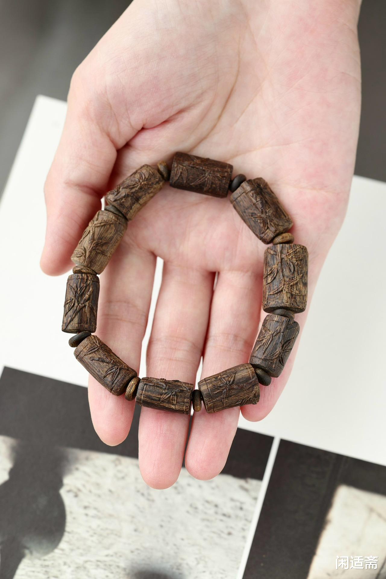 文莱沉香,竹意,文玩珍藏手串
