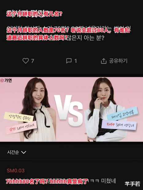 SM娱乐本月已有70人辞职，都想让李秀满回来，员工和艺人无归属感