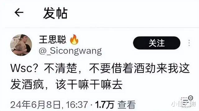 被黄一鸣控诉不认女儿,王思聪发文怒斥:不清楚,别来我这发酒疯