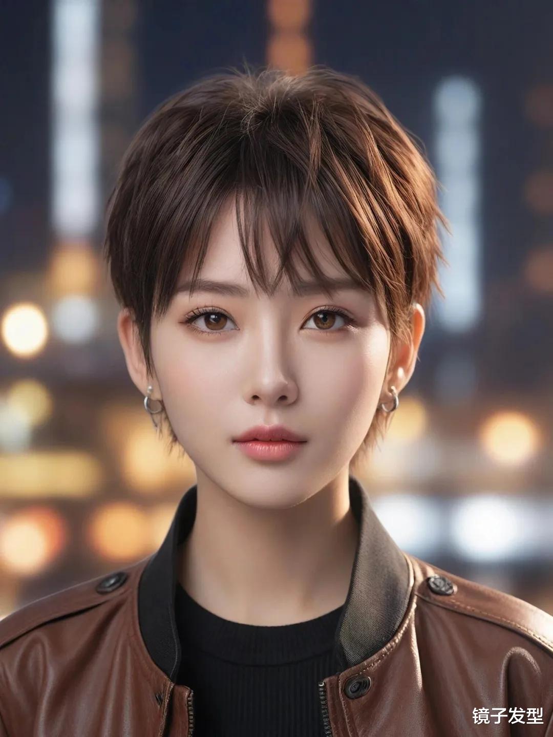 女士短发别乱剪,试试露耳微分短发,时尚又帅气