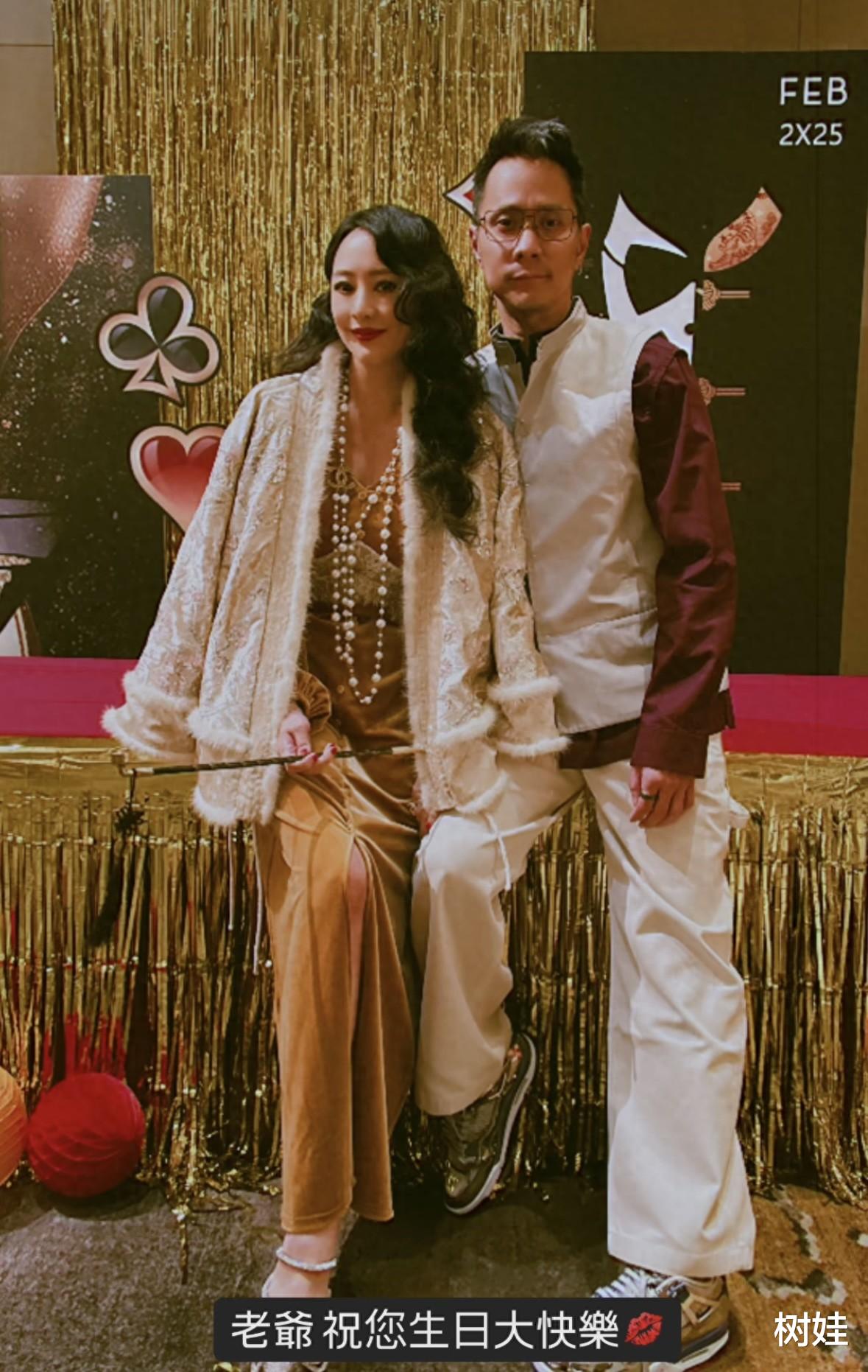 林子祥继子春节办50岁寿宴，名媛妻关颖一身贵气，心情大好喝多了