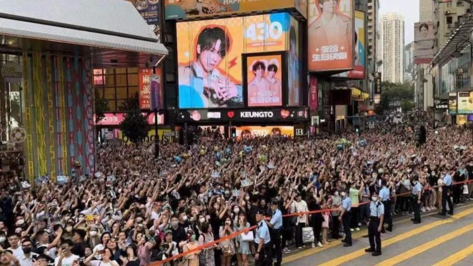 香港顶流扛把子！姜涛25岁庆生“占领铜锣湾”，排场远超刘德华