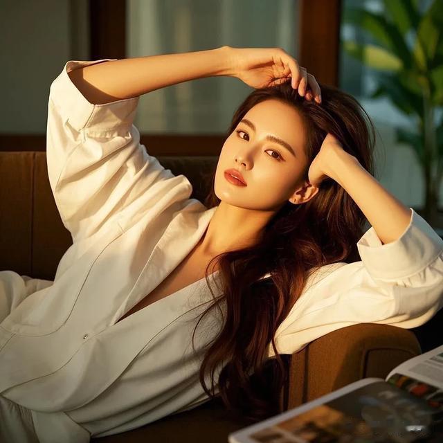 刘诗诗棕发睡衣look，慵懒温柔美如画！