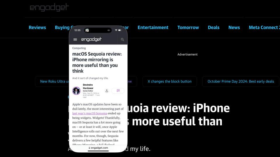 如何在macOS Sequoia上镜像显示您的iPhone