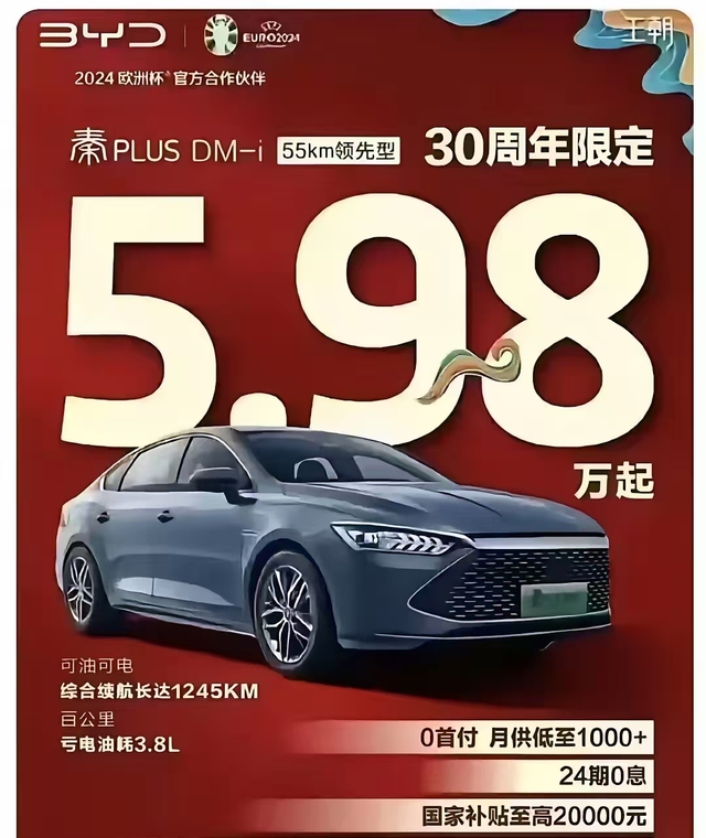 5.98万的秦PLUS DM-i海报出街，放眼市场有谁能战？