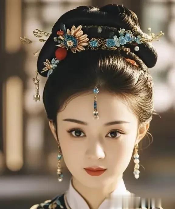 赵丽颖版本薛宝钗造型,唇不点而红,眉不画而翠!