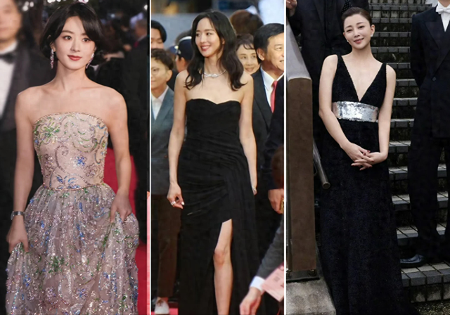 东京这一夜,殷桃的深V,辛芷蕾的透视,都输给了何超琼的贵气