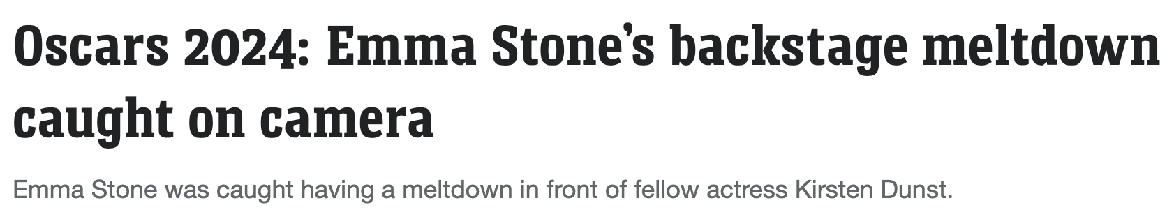 奥斯卡颁奖典礼笑料百出!艾玛斯通的尴尬瞬间:“我的裙子破了”