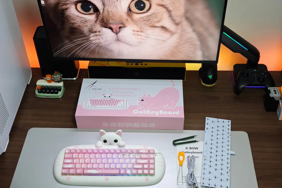 键盘坏了别发愁，可轻松拆卸的X-Bows猫咪键盘，换块PCB满血复活